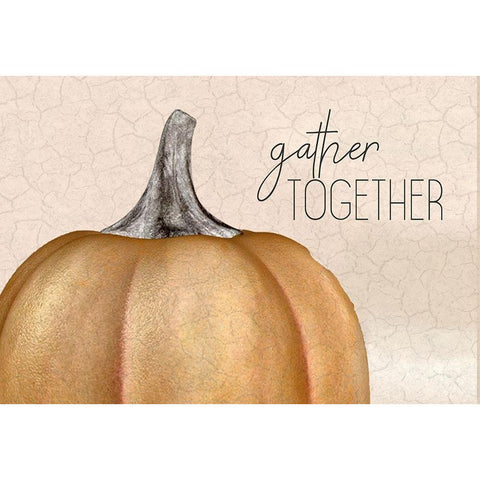 Gather Together Pumpkin White Modern Wood Framed Art Print by Bailey, Ann