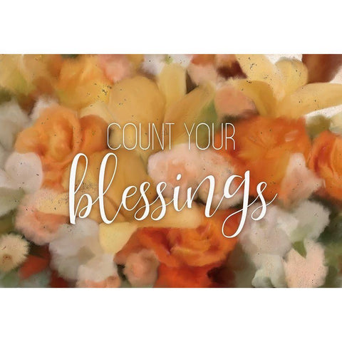 Count Your Blessings White Modern Wood Framed Art Print by Bailey, Ann