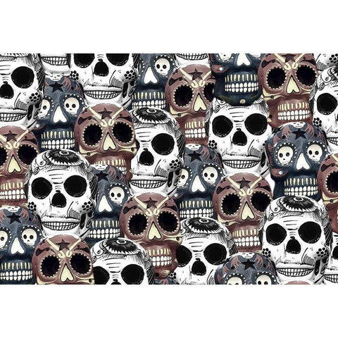 Day of the Dead Gold Ornate Wood Framed Art Print with Double Matting by Bailey, Ann