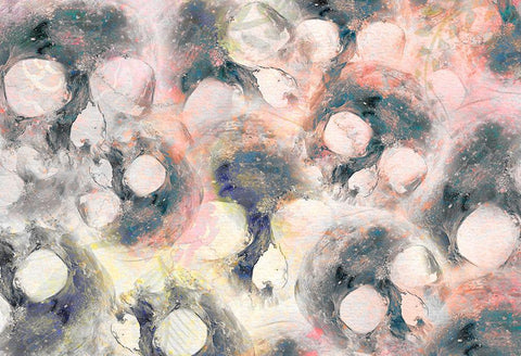 Watercolor Skulls White Modern Wood Framed Art Print with Double Matting by Bailey, Ann