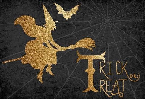Trick or Treat Black Ornate Wood Framed Art Print with Double Matting by Bailey, Ann