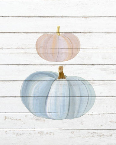 Pumpkins 1 White Modern Wood Framed Art Print with Double Matting by Bailey, Ann