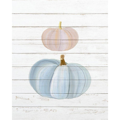 Pumpkins 1 White Modern Wood Framed Art Print by Bailey, Ann