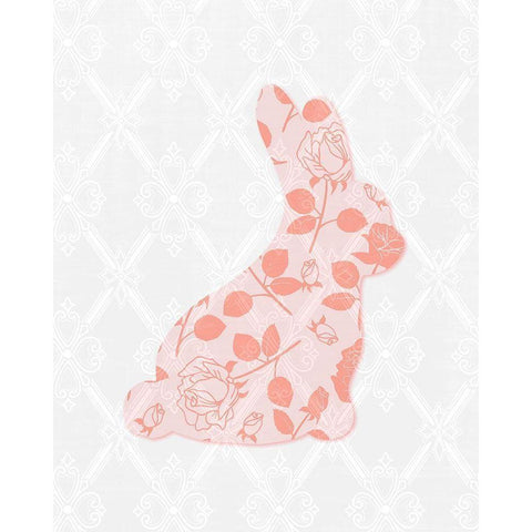 Bunny 1 White Modern Wood Framed Art Print by Bailey, Ann