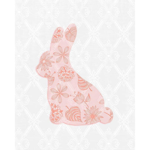 Bunny 2 White Modern Wood Framed Art Print by Bailey, Ann