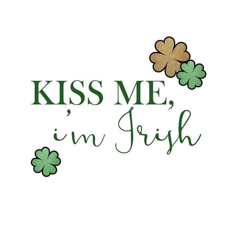 Kiss Me Gold Ornate Wood Framed Art Print with Double Matting by Bailey, Ann