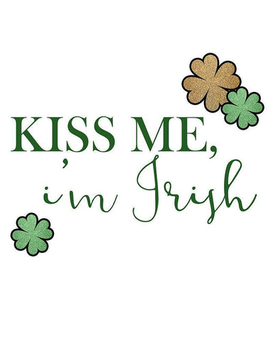 Kiss Me White Modern Wood Framed Art Print with Double Matting by Bailey, Ann