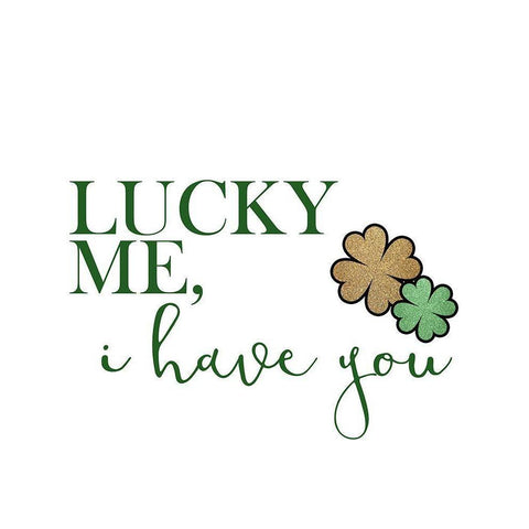 Lucky Me Gold Ornate Wood Framed Art Print with Double Matting by Bailey, Ann