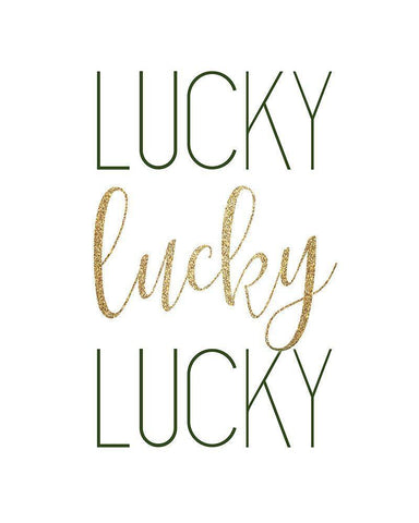 Lucky 2 White Modern Wood Framed Art Print with Double Matting by Bailey, Ann