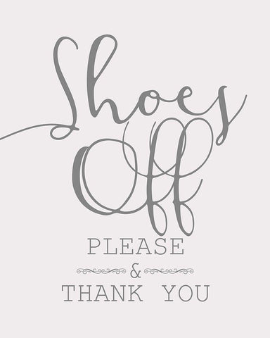 Shoes Off White Modern Wood Framed Art Print with Double Matting by Bailey, Ann