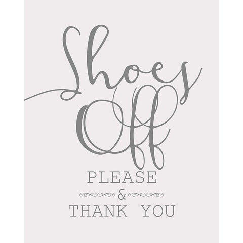 Shoes Off Black Modern Wood Framed Art Print by Bailey, Ann