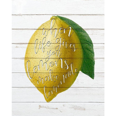 Make Lemonade Black Modern Wood Framed Art Print by Bailey, Ann