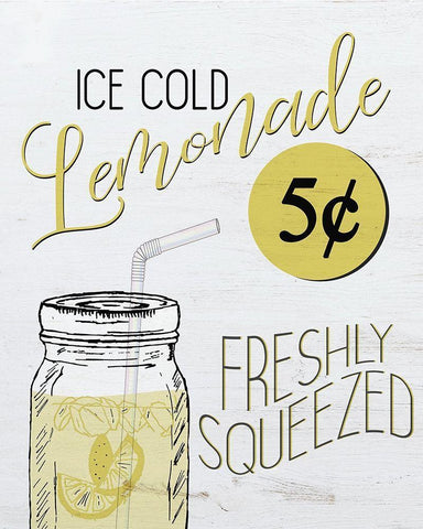 Ice Cold Lemonade v2 Black Ornate Wood Framed Art Print with Double Matting by Bailey, Ann