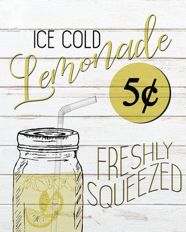 Ice Cold Lemonade Black Ornate Wood Framed Art Print with Double Matting by Bailey, Ann