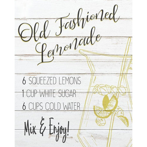 Old Fashioned Lemondae Recipe Gold Ornate Wood Framed Art Print with Double Matting by Bailey, Ann