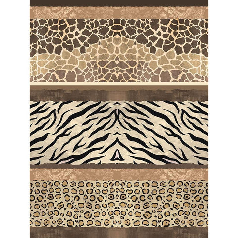 Exotic Safari Stripe White Modern Wood Framed Art Print by Bailey, Ann