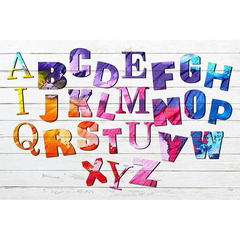 ABCs Color Black Modern Wood Framed Art Print with Double Matting by Bailey, Ann