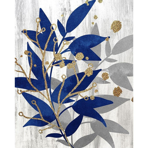 Blue and Grey 1 White Modern Wood Framed Art Print by Bailey, Ann