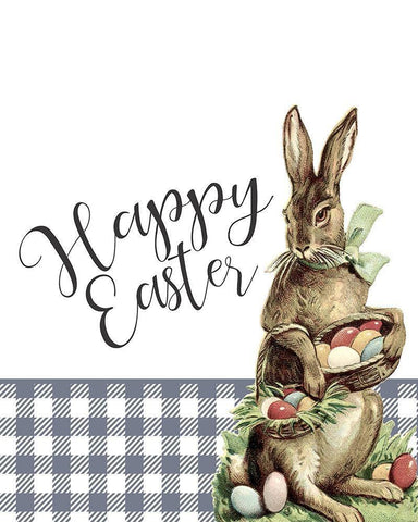 Happy Easter 1 Black Ornate Wood Framed Art Print with Double Matting by Bailey, Ann