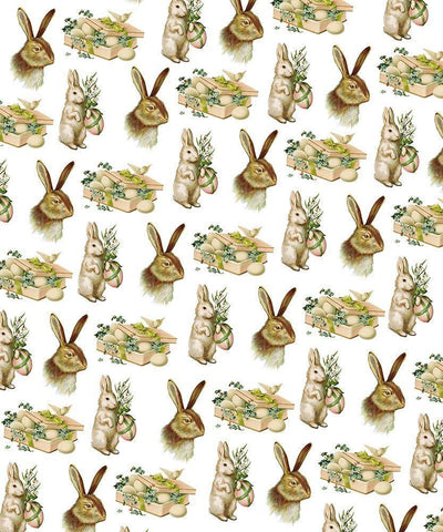 Happy Easter 3 White Modern Wood Framed Art Print with Double Matting by Bailey, Ann