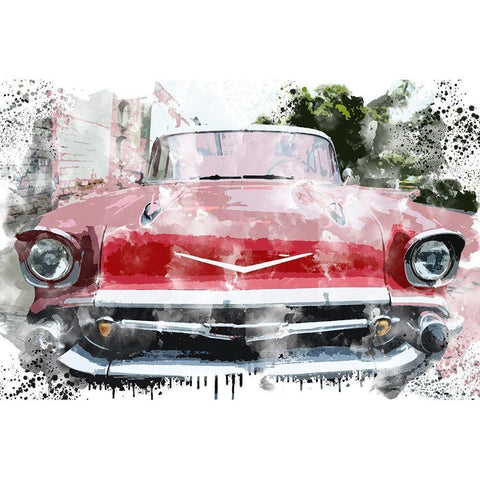 Old Red White Modern Wood Framed Art Print by Bailey, Ann