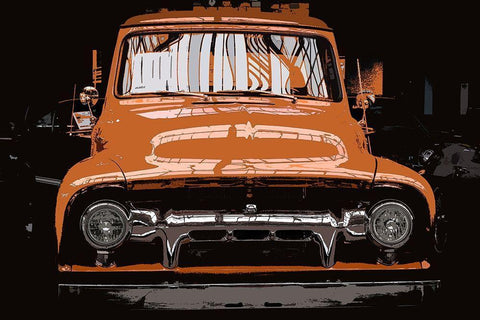 Oldtimer Black Ornate Wood Framed Art Print with Double Matting by Bailey, Ann