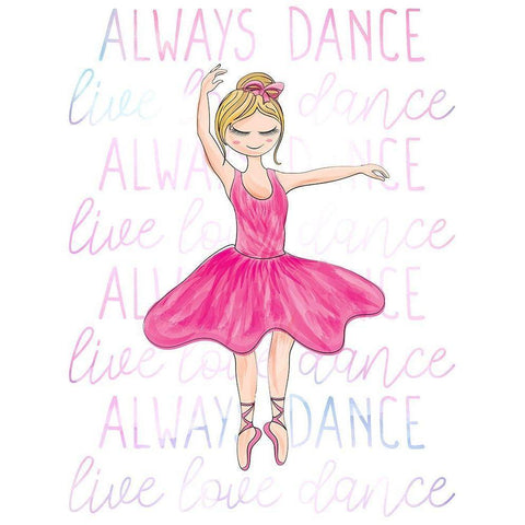 Always Dance 1 Black Modern Wood Framed Art Print with Double Matting by Bailey, Ann