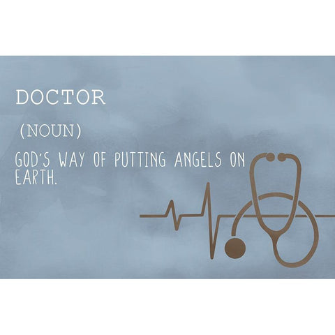 Doctor Blue Black Modern Wood Framed Art Print with Double Matting by Bailey, Ann