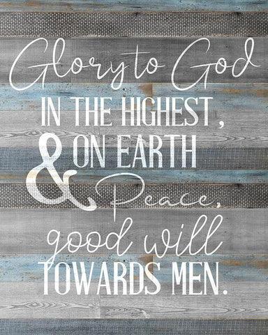 Peace to Men Black Ornate Wood Framed Art Print with Double Matting by Bailey, Ann