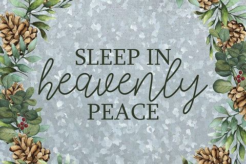 Heavenly Peace Black Ornate Wood Framed Art Print with Double Matting by Bailey, Ann