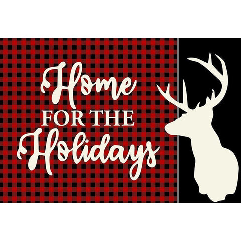 Home for the Holidays Gold Ornate Wood Framed Art Print with Double Matting by Bailey, Ann