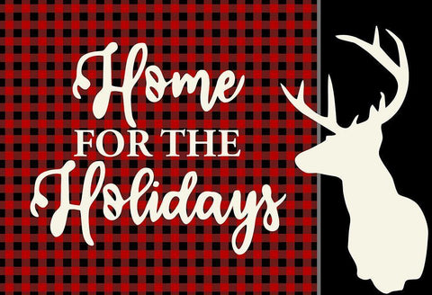 Home for the Holidays Black Ornate Wood Framed Art Print with Double Matting by Bailey, Ann