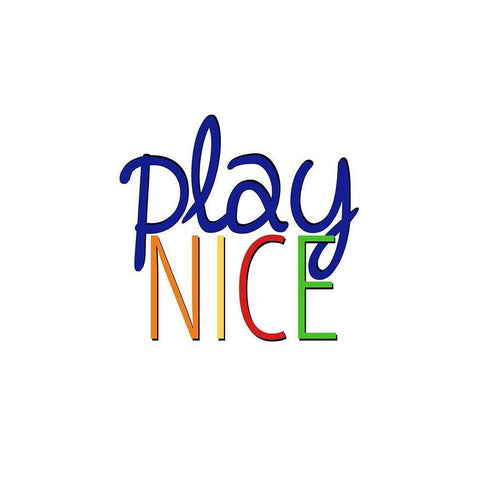 Play Nice 1 Black Modern Wood Framed Art Print by Bailey, Ann