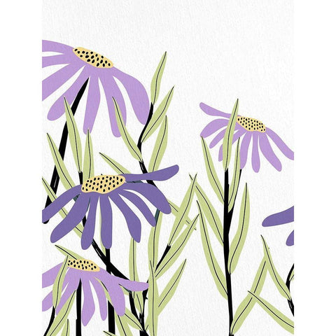 Purple Power 1 Black Modern Wood Framed Art Print with Double Matting by Bailey, Ann