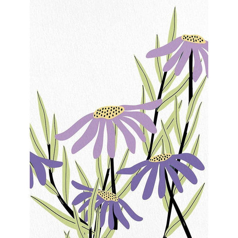 Purple Power 2 White Modern Wood Framed Art Print by Bailey, Ann