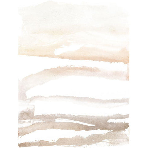 Neutral Waves 1 White Modern Wood Framed Art Print by Bailey, Ann