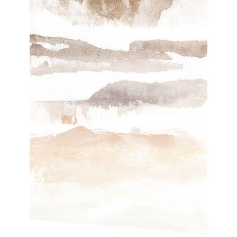 Neutral Waves 2 White Modern Wood Framed Art Print by Bailey, Ann
