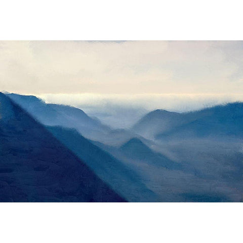 Over the Mountains White Modern Wood Framed Art Print by Bailey, Ann