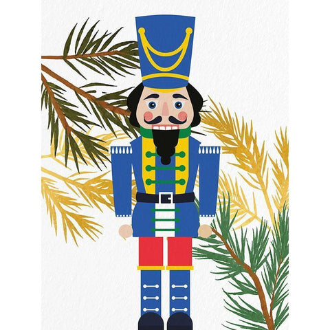 Bright Nutcracker 1 Gold Ornate Wood Framed Art Print with Double Matting by Bailey, Ann