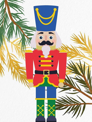 Bright Nutcracker 2 Black Ornate Wood Framed Art Print with Double Matting by Bailey, Ann