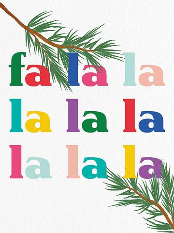 Fa La La Black Ornate Wood Framed Art Print with Double Matting by Bailey, Ann