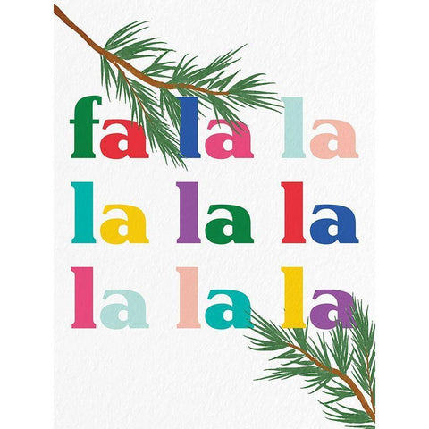 Fa La La White Modern Wood Framed Art Print by Bailey, Ann