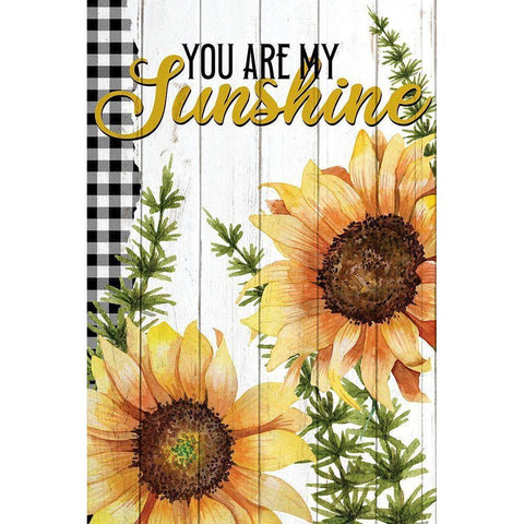 You Are My Sunshine Gold Ornate Wood Framed Art Print with Double Matting by Bailey, Ann