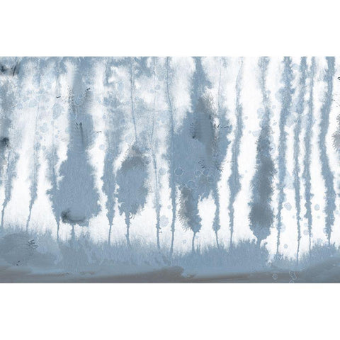 Shaded Blues White Modern Wood Framed Art Print by Bailey, Ann