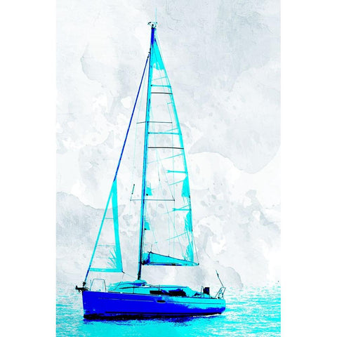 Sail Black Modern Wood Framed Art Print by Bailey, Ann
