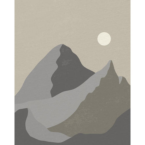 Moonrise 1 Black Modern Wood Framed Art Print by Bailey, Ann
