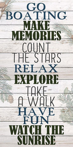 Cabin Rules 2 White Modern Wood Framed Art Print with Double Matting by Bailey, Ann