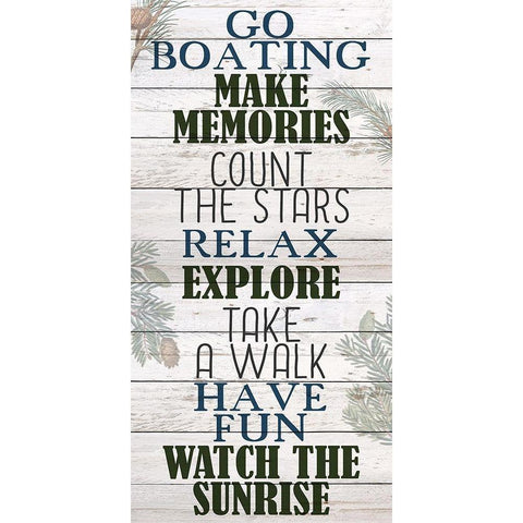 Cabin Rules 2 White Modern Wood Framed Art Print by Bailey, Ann