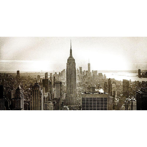 New York City White Modern Wood Framed Art Print by Bailey, Ann