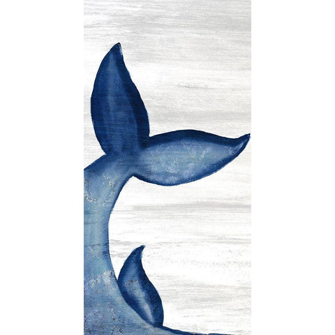 Whale Tails 1 Black Modern Wood Framed Art Print with Double Matting by Bailey, Ann